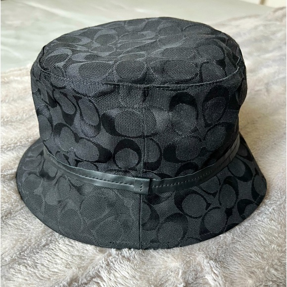 Vintage Authentic Coach Bucket Hat Black Like NEW!! Size M/L - Picture 2 of 5